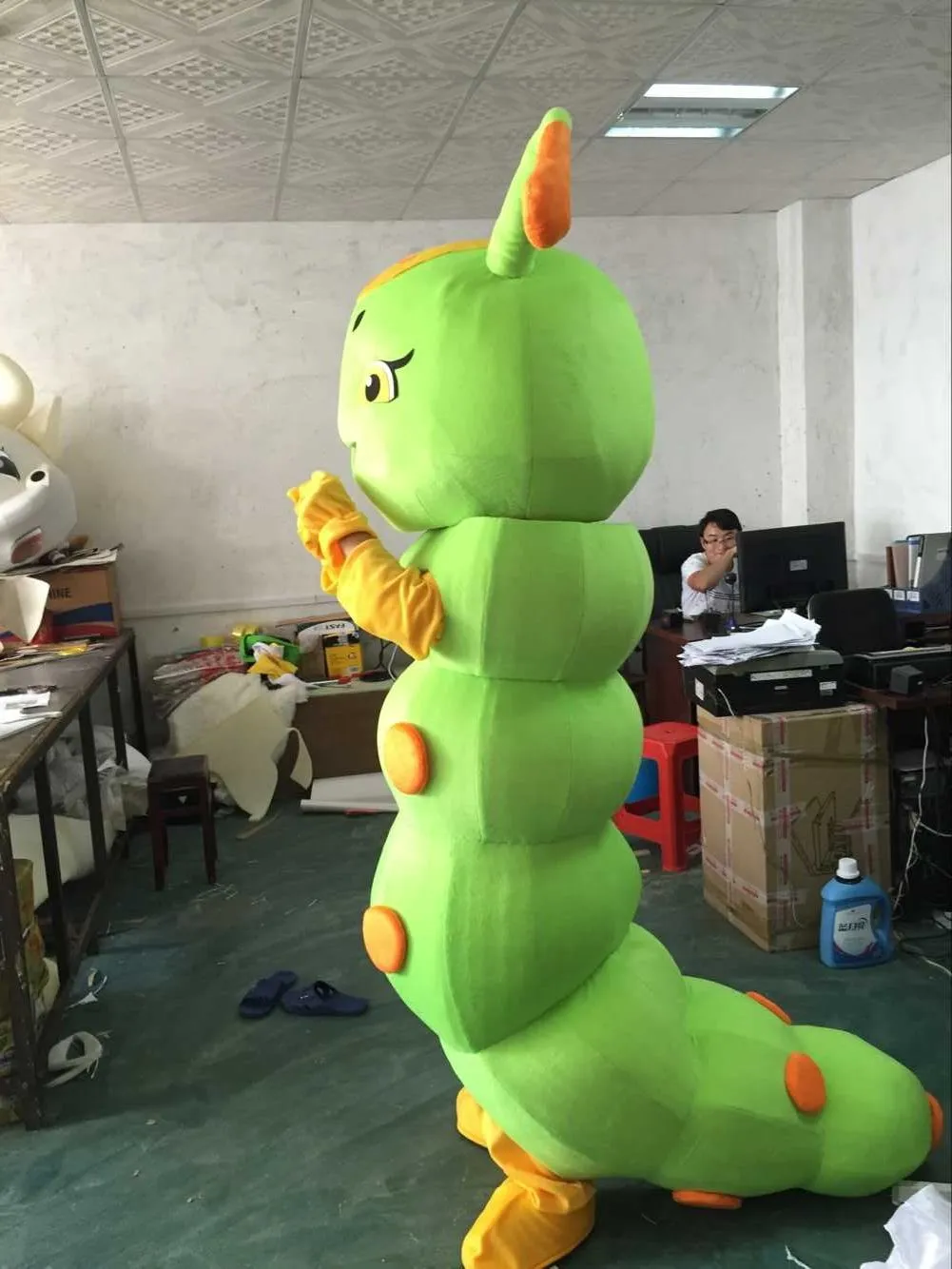 high quality mascot costume 100% real picture caterpillar mascot costume for adult 