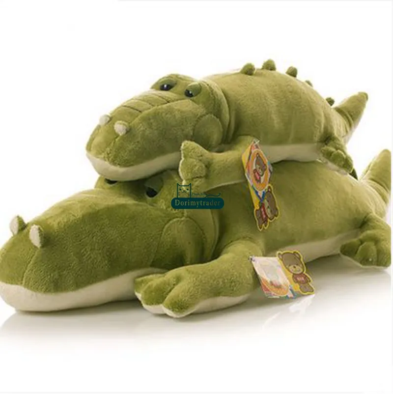 Dorimytrader 45cm Stuffed Soft Plush Crocodile Toy Green Alligator Baby Doll DY61050