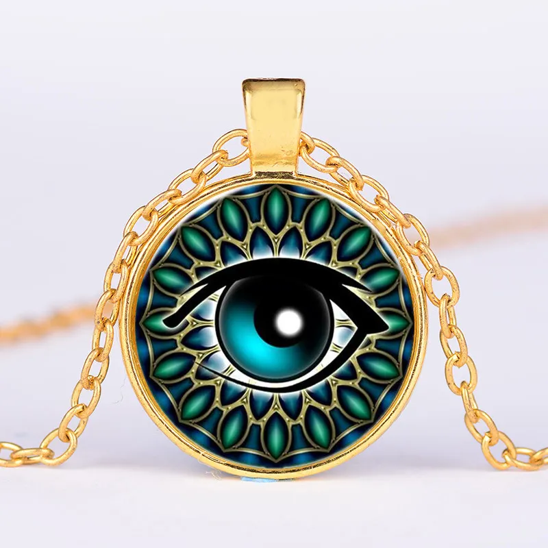 OPOLSKI Women Necklace Cats Eye Pupil Glass Cabochon Pendant Chain Necklace  Jewelry for Club - Walmart.com