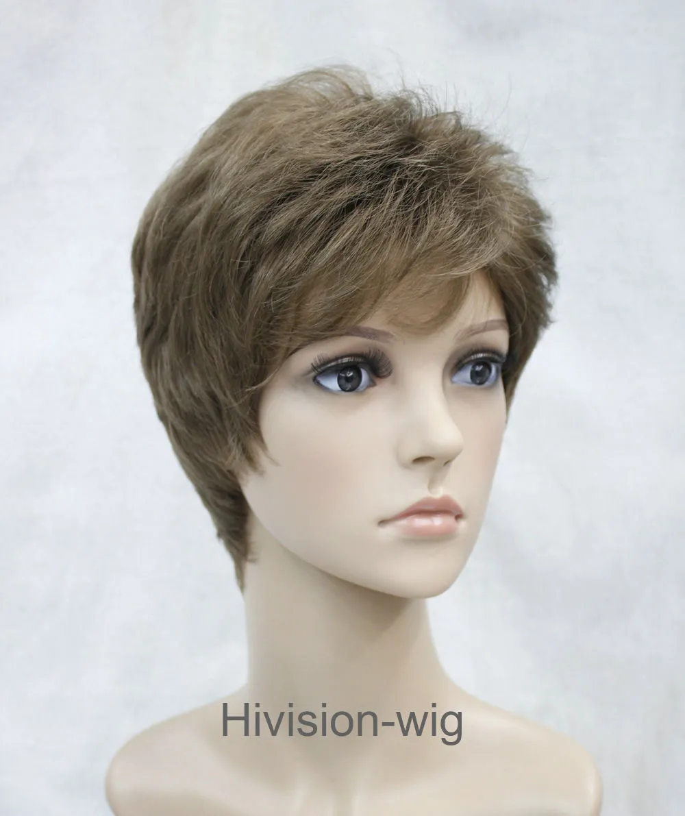 gratis frakt vacker charmig varm ny 9 färg korta kvinnor damer daglig hår peruk naturlig stil hivision # e-linda
