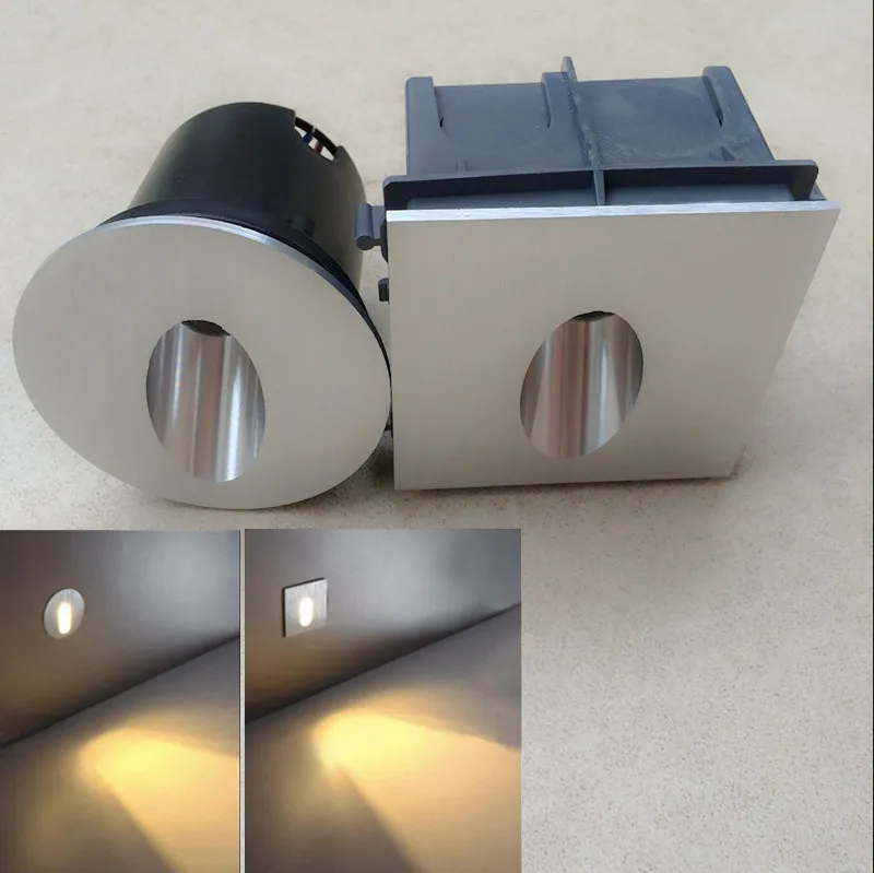 led 벽 sconce 램프 85-265v 3w 알루미늄 Recessed Led 계단 빛 벽 단계 조명 단계 / 복도 램프 포함 된 콘크리트 벽 조명