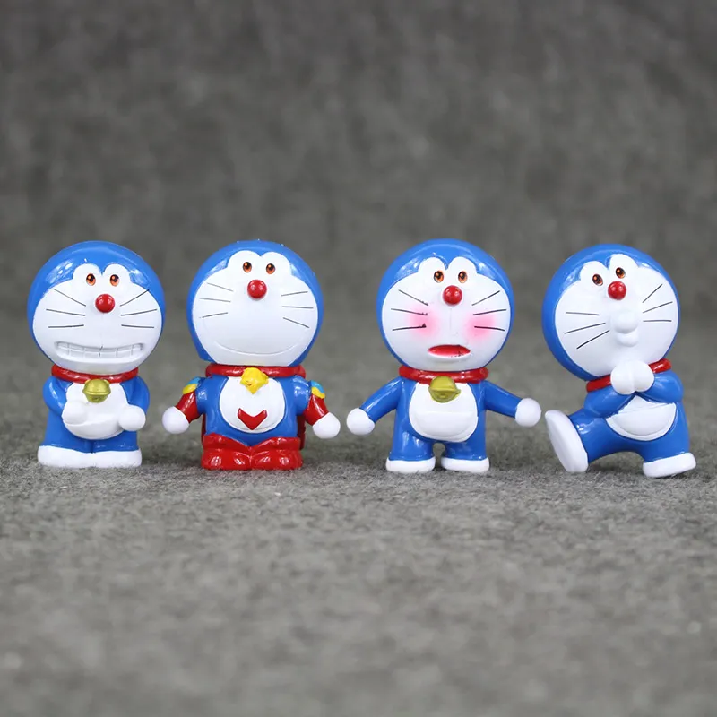 çocuklar hediye ücretsiz nakliye için 5-5.5cm 8 stilleri Doraemon Kedi PVC Action Figure Koleksiyon Modeli oyuncak