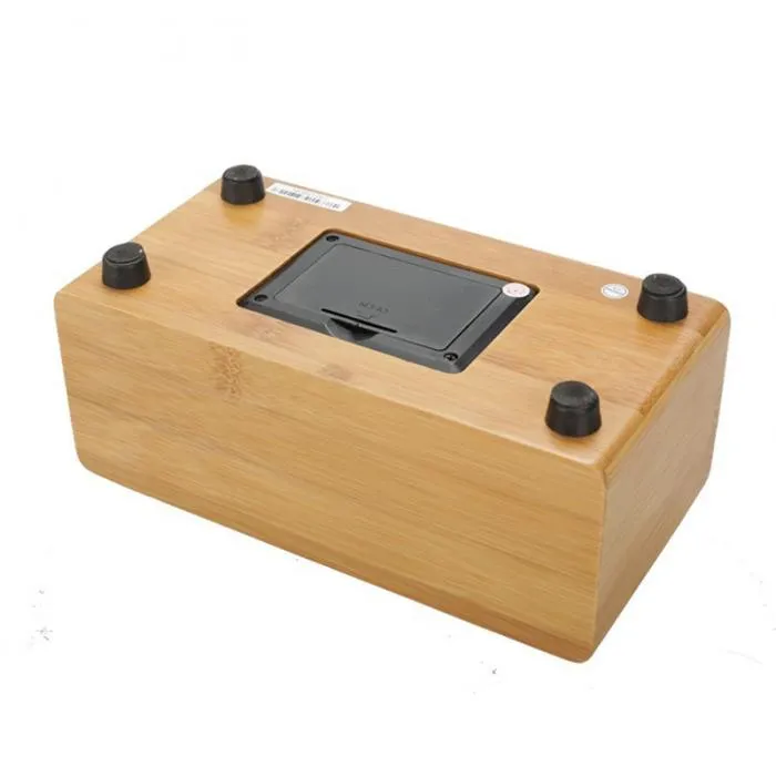 Wireless Bluetooth Multifunktionaler Bambus tragbarer Lautsprecher Bambus Holzboombox TFUSB -Kartenlautsprecher FM -Radio mit Fernbedienung MP8278940