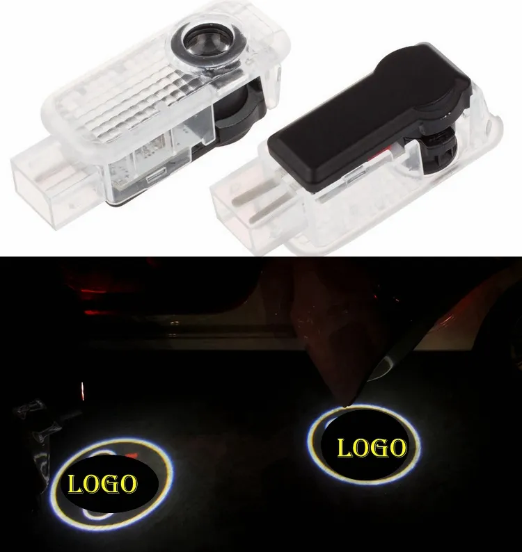 2st / mycket LED-dörr Välkommen Ljus Högkvalitativ logotyp Ghost Shadow Välkommen Projektorljus för Audi A4 A4L A6 A8 Q7