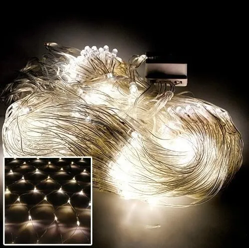 Blaue 200 LED 2m * 3m Netzlicht Netz Mesh Lichterkette Funkelnde Beleuchtung Weihnachten Hochzeit