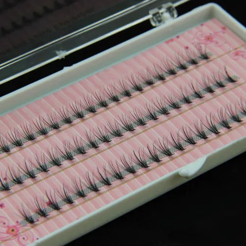 Yüksek Kalite Moda 60 adet Profesyonel Makyaj Bireysel Küme Göz Lashes Aşılama Sahte Yanlış Eyelashes Ücretsiz Kargo ile