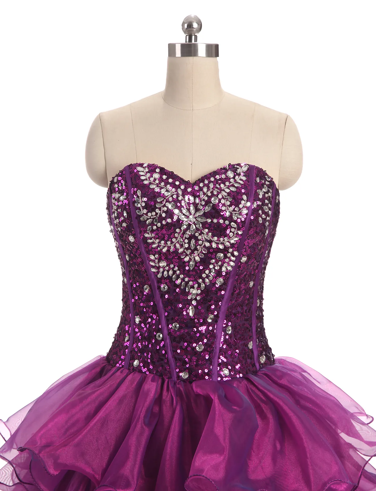 2021 robes de balle élégantes robes de quinceanera violet avec perles Appliques douces 16 robes de 15 ans robes de bal de bal de saut STPCK QS1025