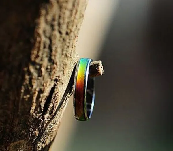 Stylish Mood Ring In Assorted Colors Stainless Steel Sizes 16 20