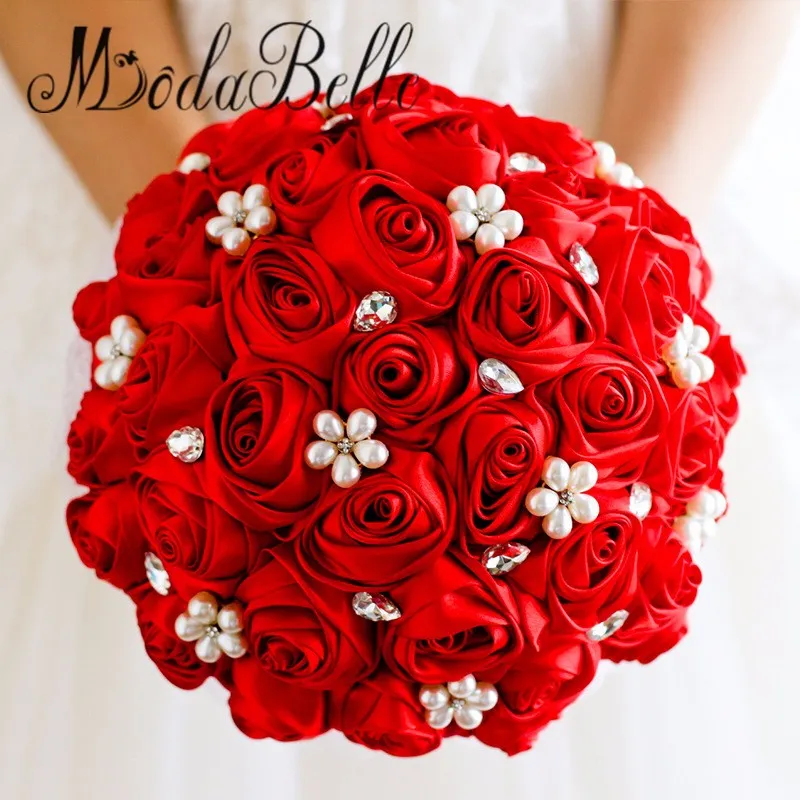 Red brooch bouquet deals