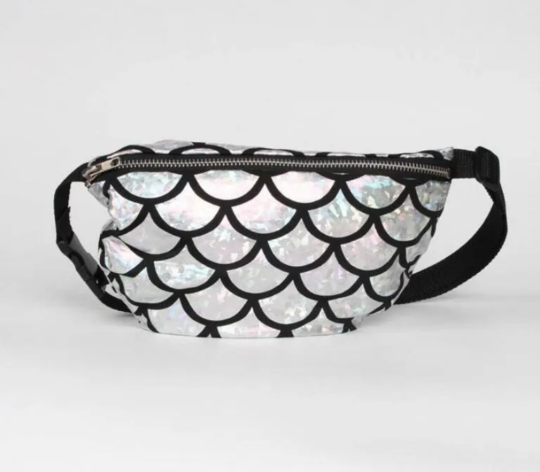 Women Waist Bag Pack Belt Mermaid Purse Multi Functional Waist Pouch Evening Fish Scale Storage Bags Money Phone Pouch