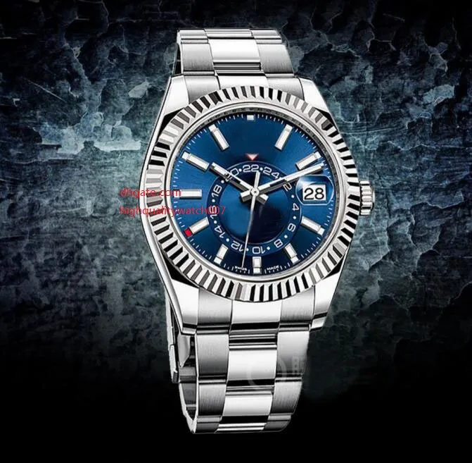 2021 Reloj de pulsera más vendido Zafiro ETA2813 Movimiento Automático 42 mm Esfera azul Relojes para hombre Top Relojes La última muestra