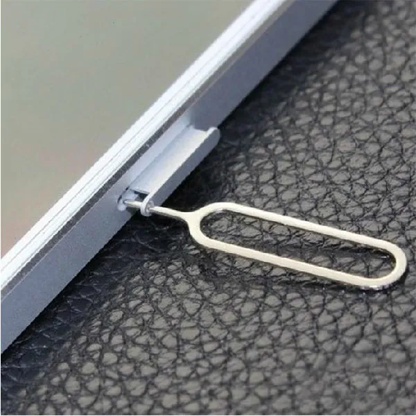 Whole lot New Sim Card pin For IPhone 7 6 5 4 Cell Phone Tool Tray Holder Eject Pin Metal5428844