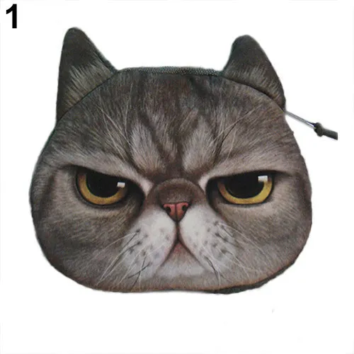 Nowość Dziewczyna 2015 Brand New Fashion Cartoon Cute Cat Face Zipper Case Case Case Case Tour Portfel Makeup Buggy Bag Torebka