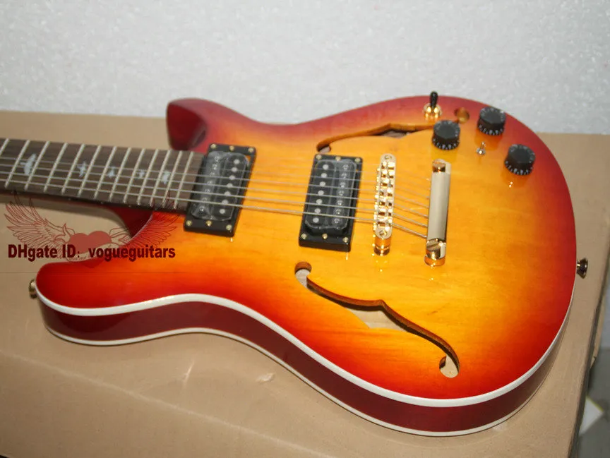 Custom Shop 7 strängar Gitarrklassisk elektrisk gitarr Högkvalitativ ihålig elektrisk gitarr Gratis frakt