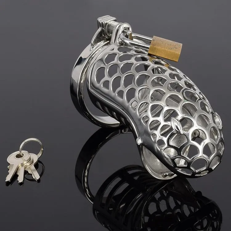 Snake Shape Chastity Device Metal Chastity rostfritt stål kukbur kyskhet bälte kuk ring bdsm leksaker bondage sex produkter5229705