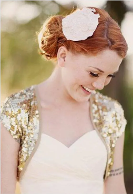 Gold shrug sales for wedding