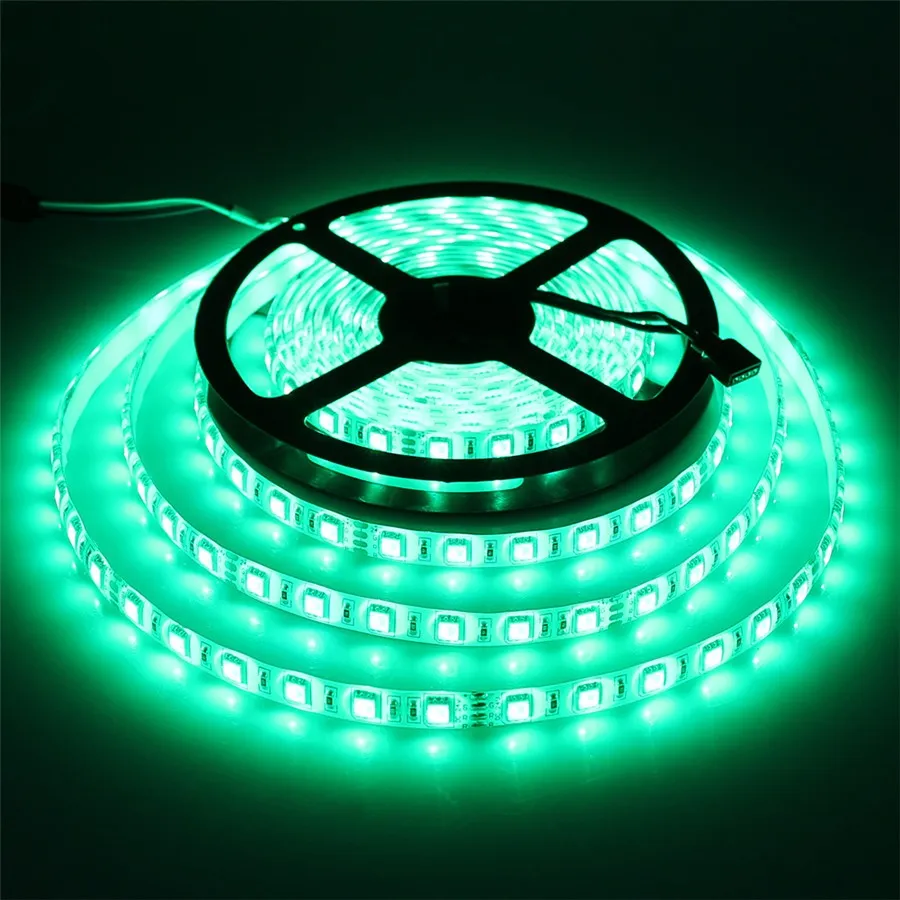 5m 5050smd rgb conduziu a luz de tira flexível impermeável tira conduzida dc12v flexível conduziu a luz ip65 multi cor com 44 chave ir remoto contr300c