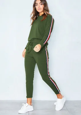 Autunno Inverno Donna Abbigliamento sportivo Tute Donna Tinta unita Tuta sportiva Felpe con cappuccio Felpa con pantaloni Jogging Abbigliamento sportivo Costume Set da 2 pezzi