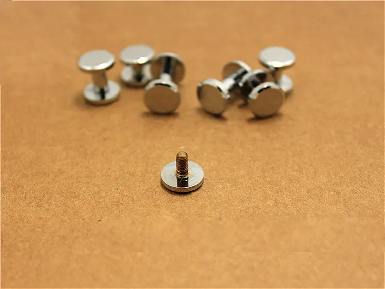 10mm Chicago Chrome plated wallet bag screw brass belt nail Rivet diy handmade fastener garmnet hardware leather part