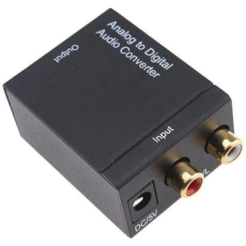 Freeshipping Convertitore da analogico a digitale RL RCA a ottico coassiale Toslink S / PDIF SPDIF Adattatore convertitore audio per Apple TV CD DVD