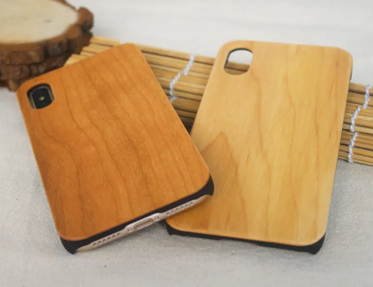 Vendita calda di buona qualità legno ciliegia copertura del telefono mobile iphone 6 6 s 7 8 plus 10 x 5 5 s se legno casi di legno cassa del pc samsung s9 s8