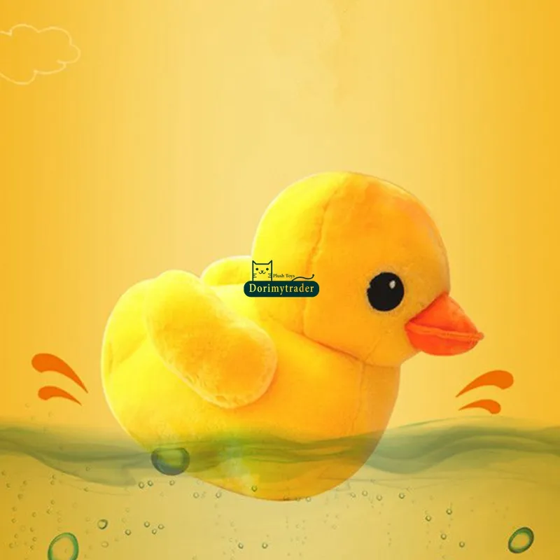 Dorimytrader 60 cm x 55 cm Gigant Kawaii Soft Anime Yellow Duck Pluszowe Zabawki Nadziewane Kreskówki Kaczki Zwierząt Poszewka Dzieci Prezent DY61784