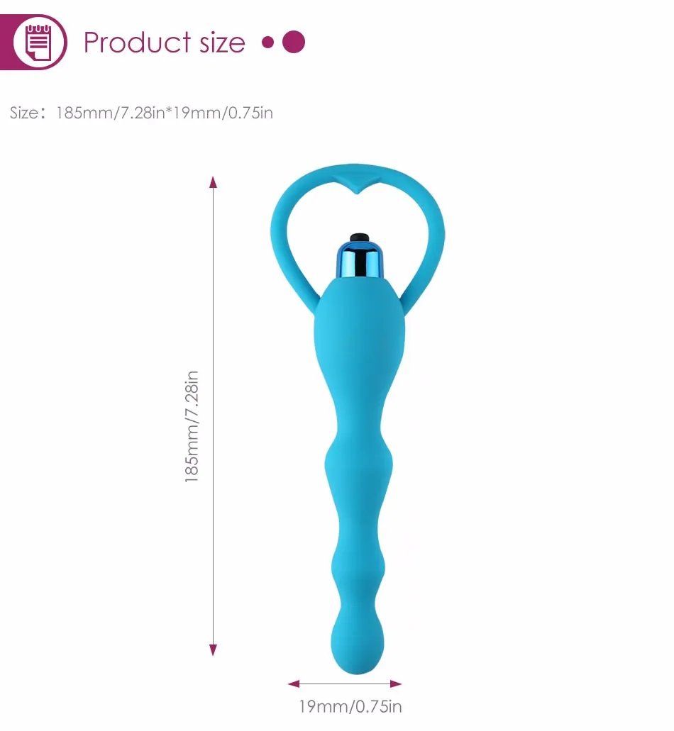 Wibrujące koraliki analne wodoodporne bezpieczne silikonowe anal tyłek wtyczka dorosłych zabawka analna wtyczka analna masturbacja dorosłych produktów seksualnych