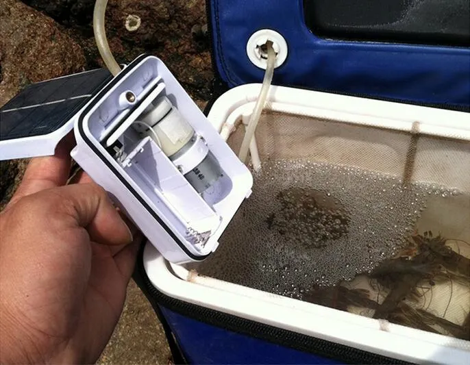 Gratis frakt 2015 Hot Sell Solar Water Pond Oxygenator Luftpump Oxygen Pool Fiskfisk Fisk Tank