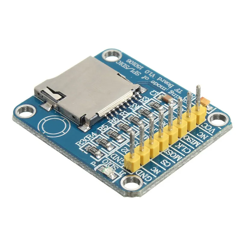 3.3 V/5 V Módulo Leitor de Cartão Micro SD TF SPI/SDIO Placa de Modo Duplo Para Arduino fácil de instalar Nova Placa Elétrica 3.3X27X10mm