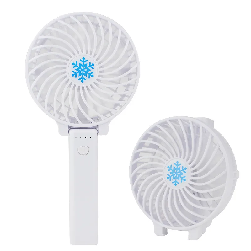 Behandel USB -ventilator opvouwbare handvat Mini -oplaad elektrische fans Snowflake Handheld Portable for Home Office Gifts Retail Box 2561885