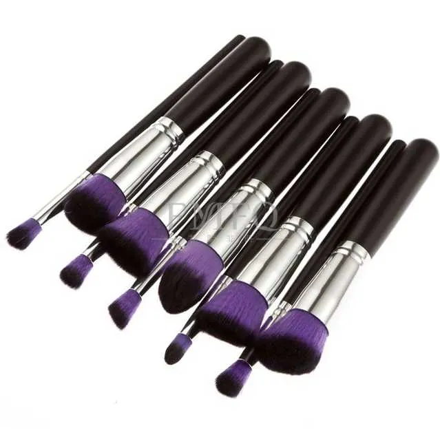 Escovas de maquiagem Profissional Brush Kit de Escova de Nylon Habitação De Madeira De Madeira Eyeshadow Foundation Ferramentas