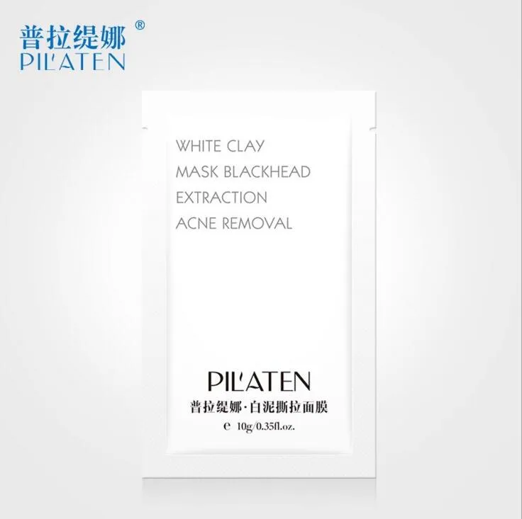 DHL Free PILATEN Blackhead Remover Face Mask White Clay Mask Deep Cleansing The Blackhead Acne Treatments Mask T Zone Care Face Care 10g