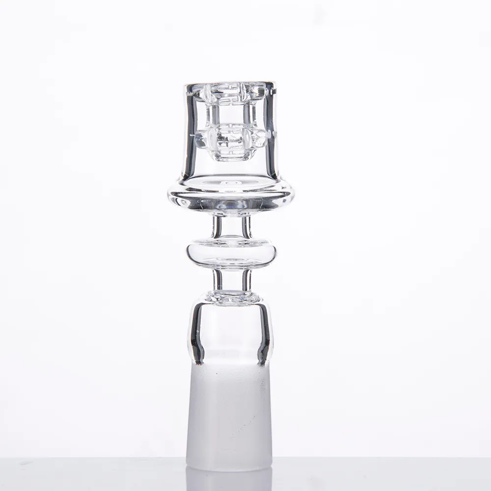 Plus récent en gros Double Stack Stacker diamant nœud Quartz Enail Domeless avec 10/14 / 19mm Frosted Homme Femme Joint.For bobine de chauffage de 20 mm.