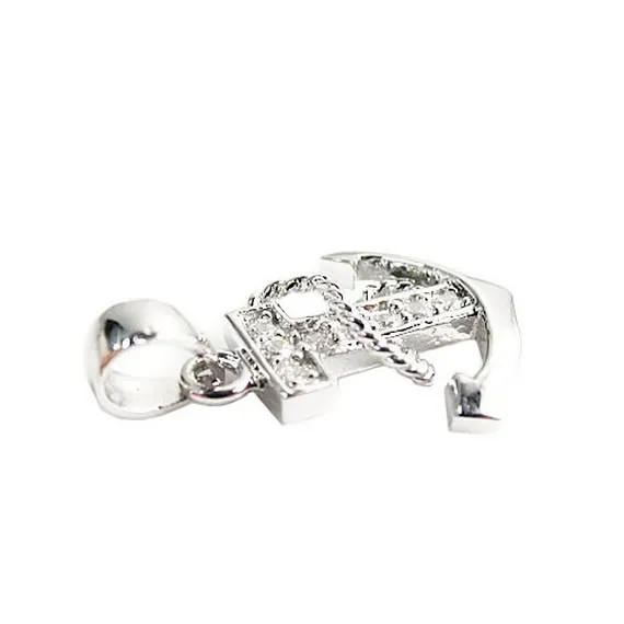 Beadsnice Anker-Charms-Anhänger für Damen-Halskettenherstellung aus 925er Sterlingsilber, kleine Anhänger, modisches Geschenk für Freunde, ID 26208343G