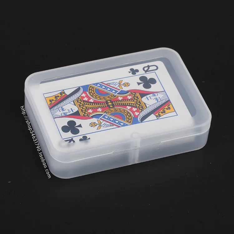 Cartes à jeu transparentes boîte en plastique PP Boîtes de rangement boîtier d'emballage (largeur des cartes moins de 6 cm) Wen5065