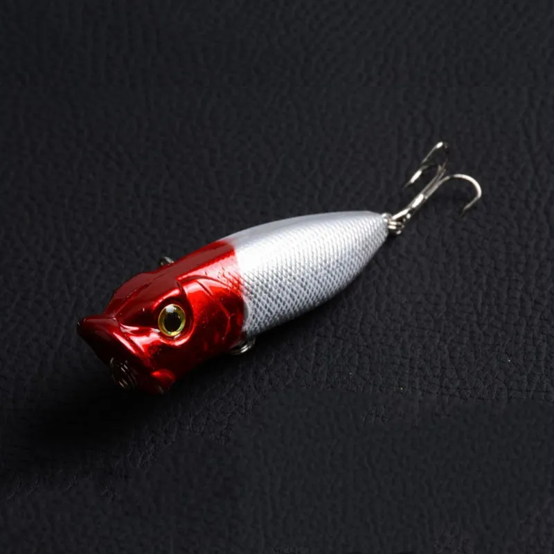 DHL -levering 5 kleur 0,46 ons 2,56 inch vissen lokaas drijvende topwater popper Poper Lure met haken Crankbait hard aas