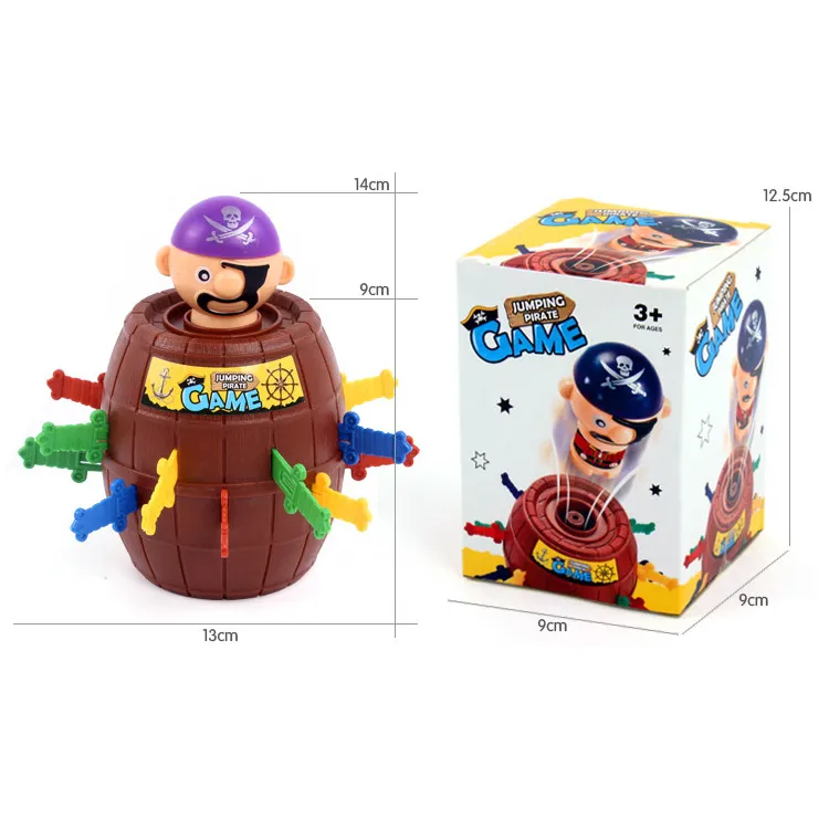 Cadeau de Noël chaud enfants enfants drôle chanceux Stab Pop Up jouet Gadget Pirate baril jeu jouet