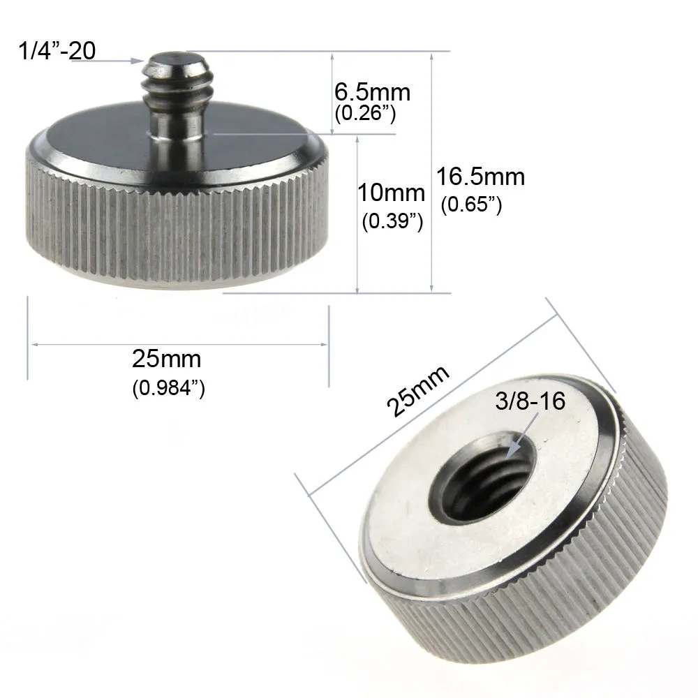 Camvate Metal adapter for cameras with screw 14quot to tripod with screw 38quot5108193