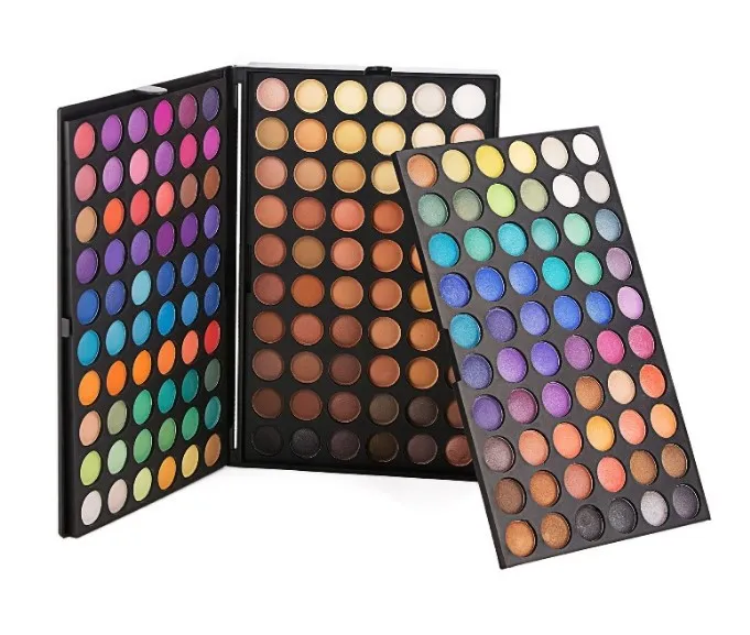 Toptan-180 Renk hale 3 tabaka renk makyaj plaka Eyeshadow Palet Comestic Göz Gölge Seti Takımı 1.438.897