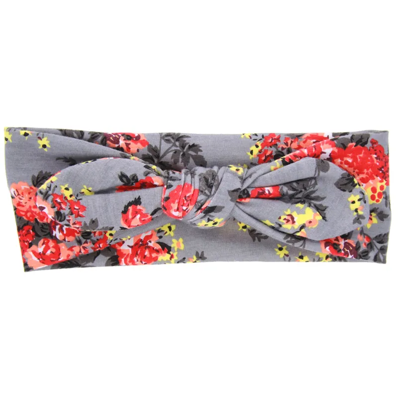 Bandeau de bébé Bandes Bandes Bandes Bande Floral Bandes de cheveux Enfants Bunny Ear Turban Knot Bandeau de coton Neud Noué Élastique Accessoires KHA46