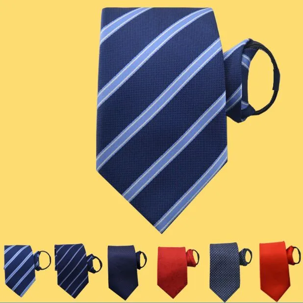 cravate à glissière Lazy Stripe cravate 48 * 8cm 35 couleurs pour la fête de mariage des hommes fête des pères cadeau de Noël gratuit TNT Fedex