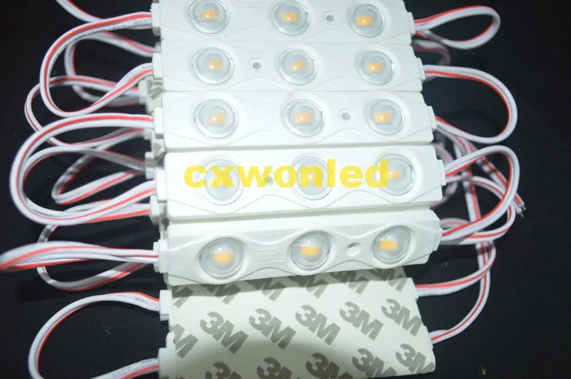 SMD5630 LED module light weterproof IP65 3led/pc 1.5W DC12V lens module lamp white warm white RGB higth quality