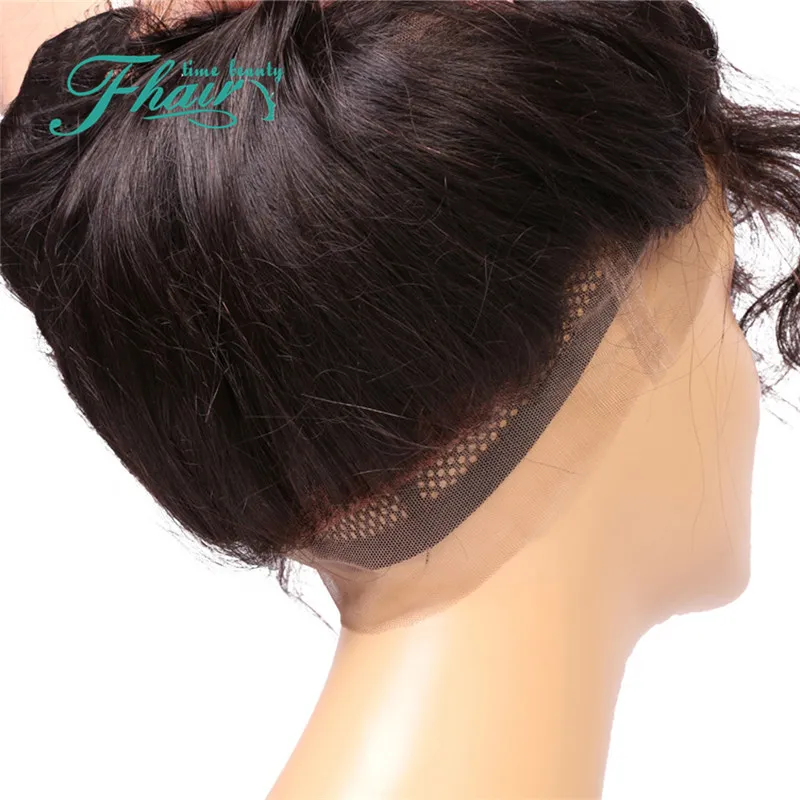 360 Lace Frontal Band 8A Mongolian Virgin Hair Straight Human Hair Lace Frontal Closure 8quot22quotInch Length Hair Fast Ship9733262