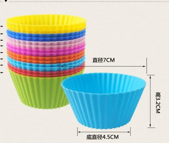7cm Silica gel Liners baking mold silicone muffin cup baking cups cake cups cupcake KD1