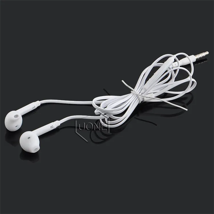 S6 S7 Fones de ouvido Fones de ouvido J5 Fones de ouvido Fones de ouvido para Jack In Ear com fio Com microfone Controle de volume 3,5 mm Branco Sem RetailBox