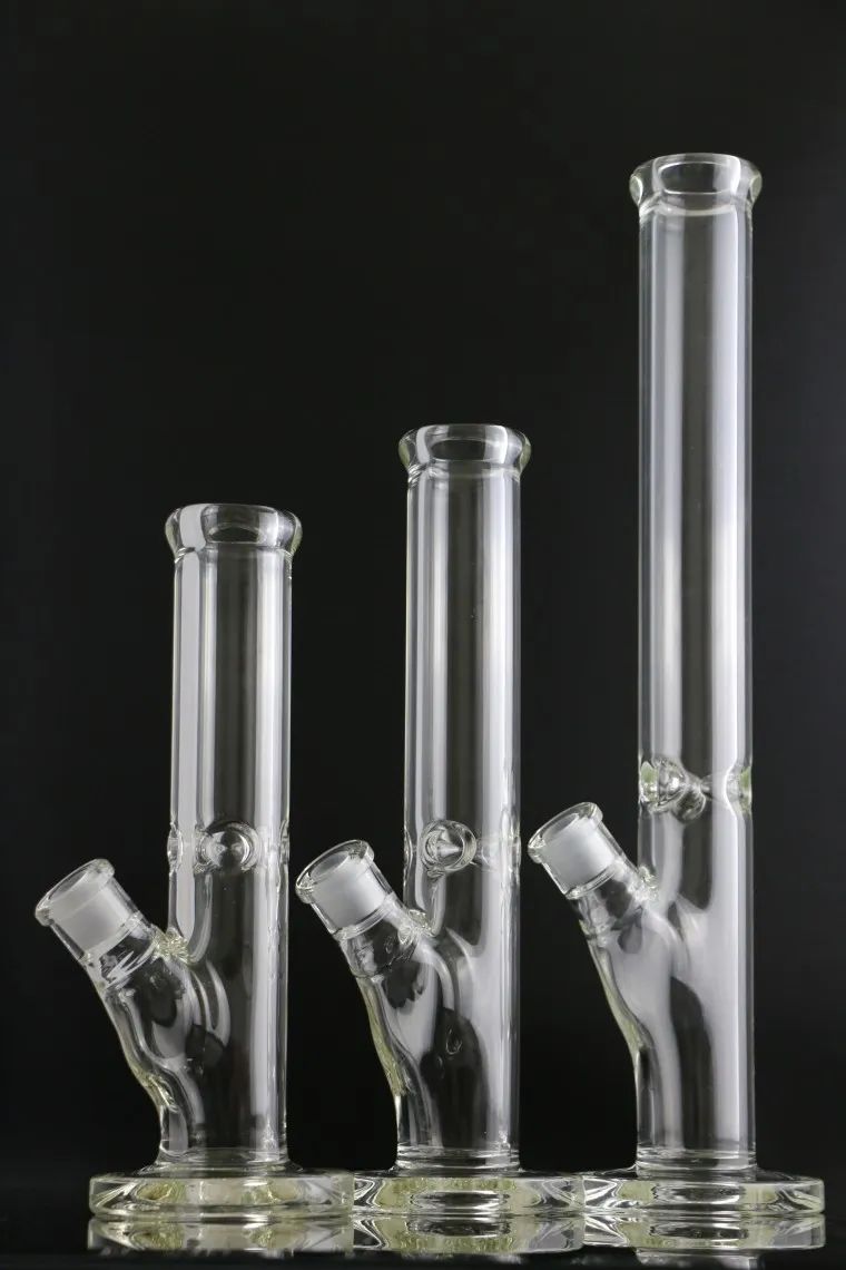 Hookahs bong 9mm Thick Glass Straight Bong tall 35cm With elephant Joint Super Heavy water pipes 12/14/18inches bongs