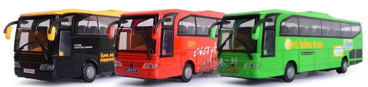 Alloy Car Model, Classic Coach Toy, Tourist Bus, High Simulation with Sound, Head Lights , Kid' Christmas Gifts, Collecting, Home Decoration