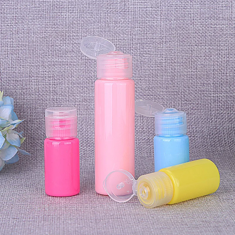DHL бесплатно 30 мл Macarons цвет путешествия прозрачный пластиковый насос бутылка маленький мини пустой насос многоразового использования бутылки для ухода за кожей