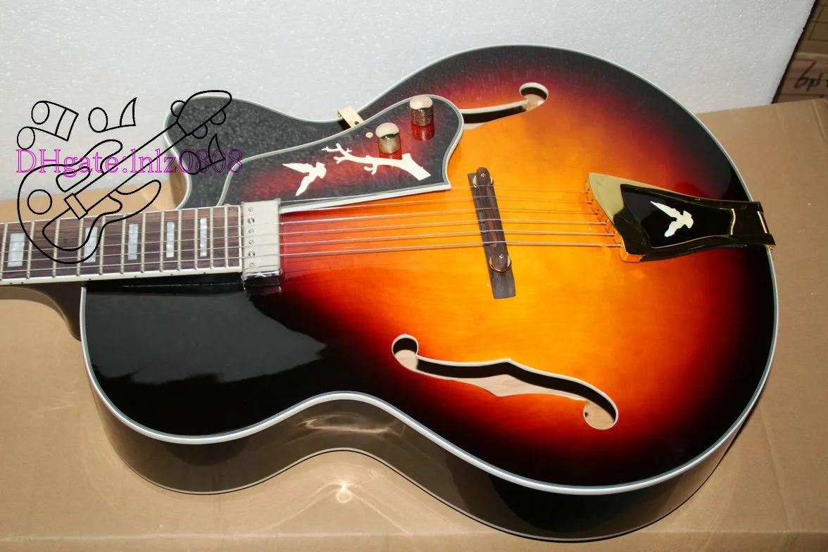 Custom Shop Sunburst Vintage Hollow Jazz Guitar One Pickup Chitarre all'ingrosso di alta qualità CALDE