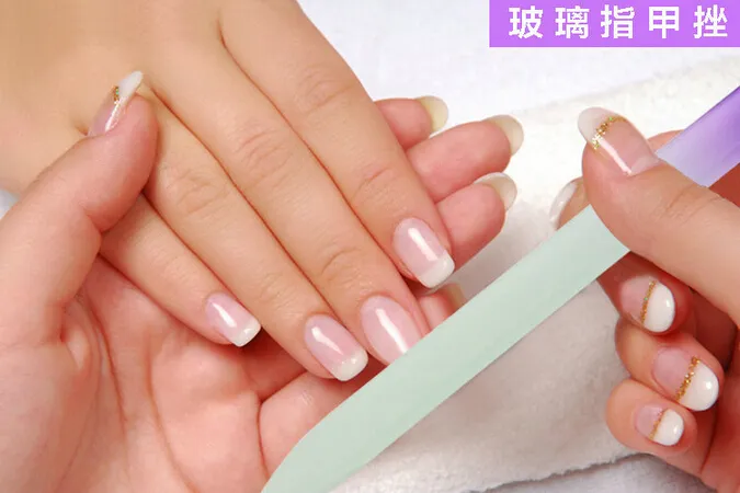 100X 9*0.35cm Glass Nail Files Durable Crystal File Buffer Nail Art Buffer Files For Manicure UV Polish Tool Nail Art